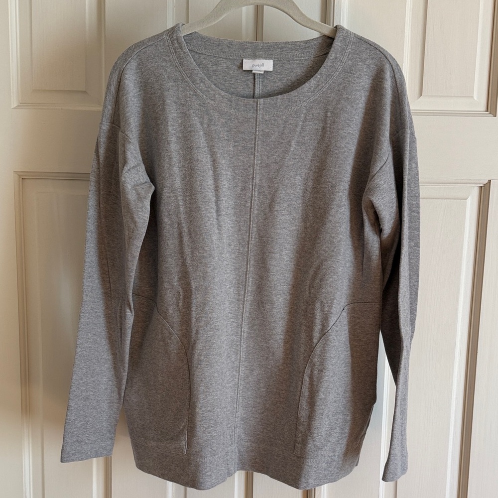 Pure Jill Gray Women's Sweatshirt with Pockets
